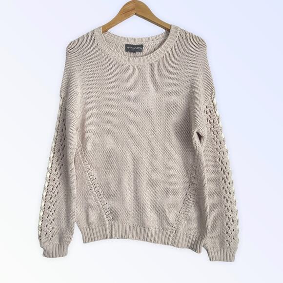 Michael Stars Lace-up Sleeve Sweater Size XS - Picture 2 of 8